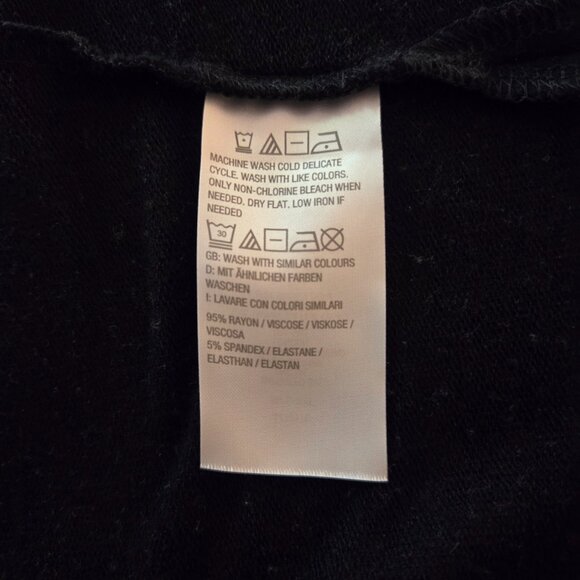 Susan Graver Weekend Black Open Duster Midi Cardigan Pockets Plus 3X Liquid Knit - Picture 7 of 10